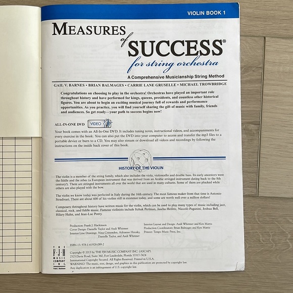 Measures of Success for String Orchestra Violin Book 1 - Paperback with DVD - Picture 4 of 6